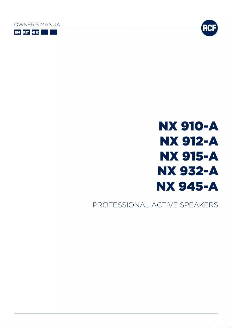 Página nº 1 - Manual de usuario RCF NX945-A