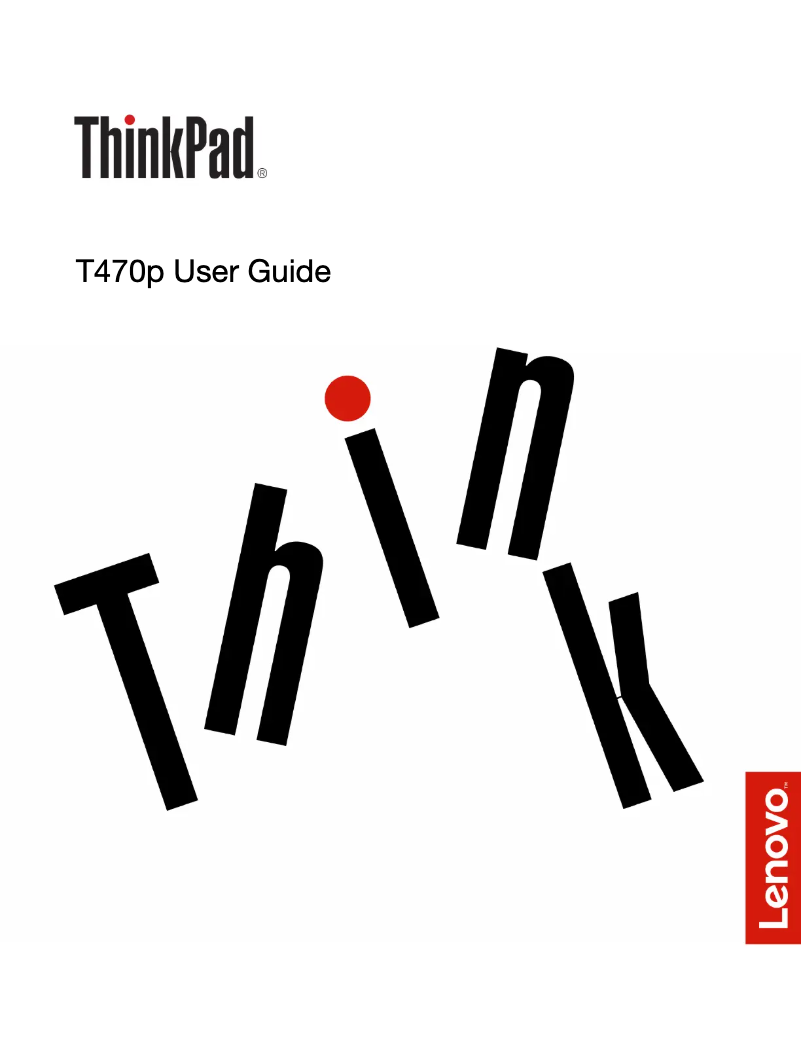 Imagen de la primera página del manual del dispositivo ThinkPad T470p