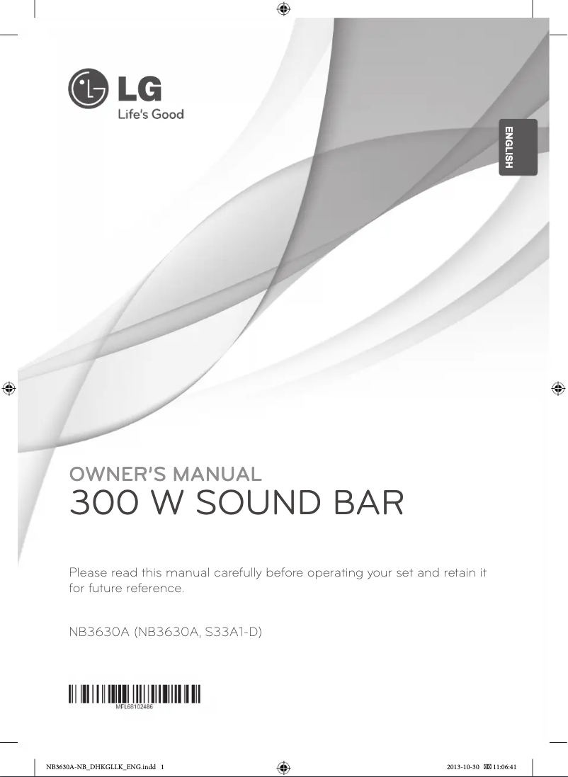 Imagen de la primera página del manual del dispositivo NB3630A