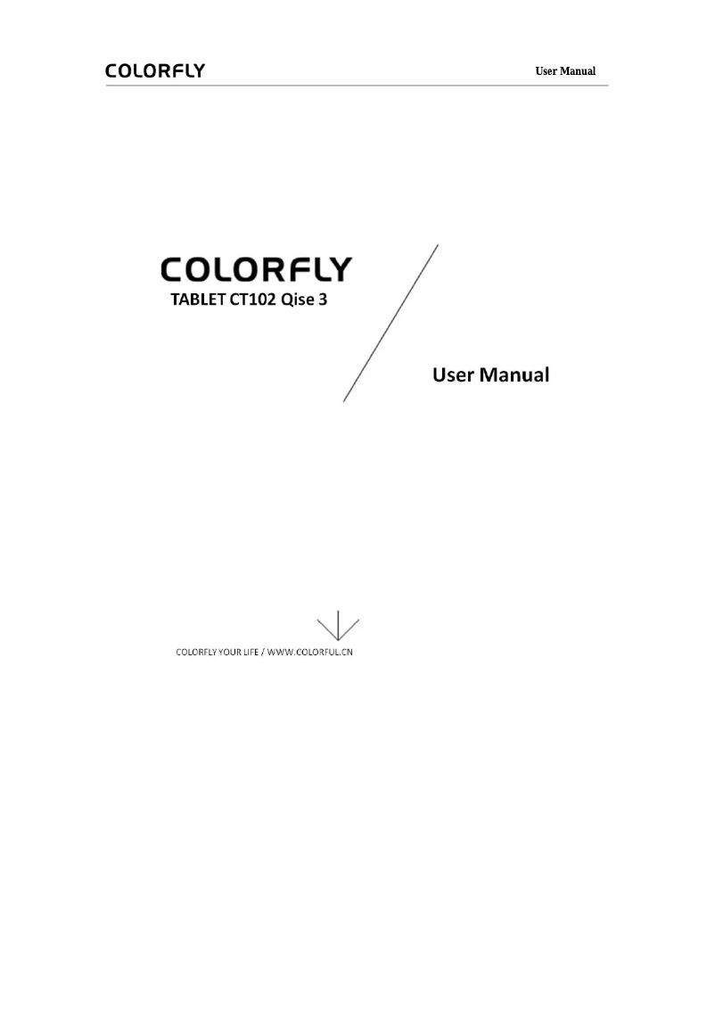 Página 1 del manual Manual de usuario Colorfly CT102 Qise 3