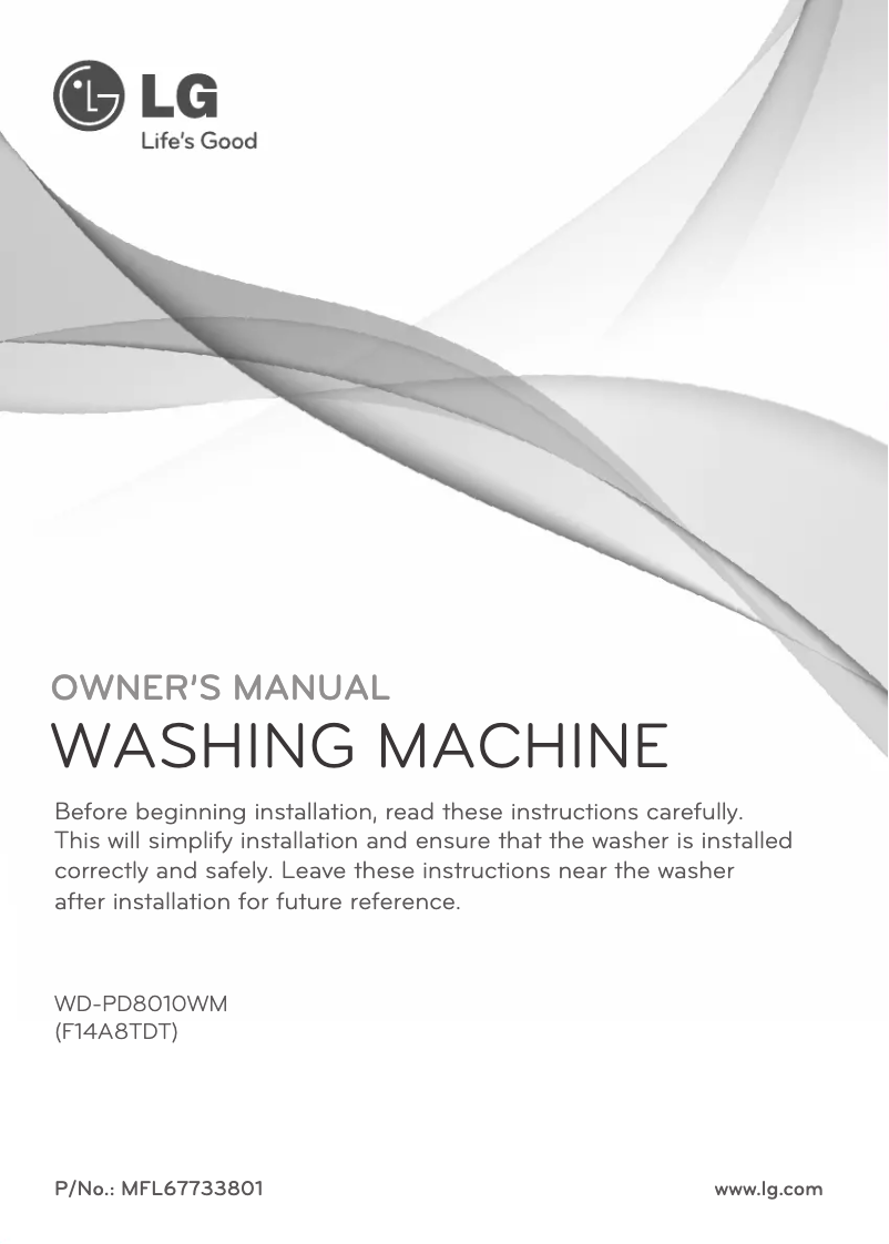 Imagen de la primera página del manual del dispositivo WD-PD8010WM