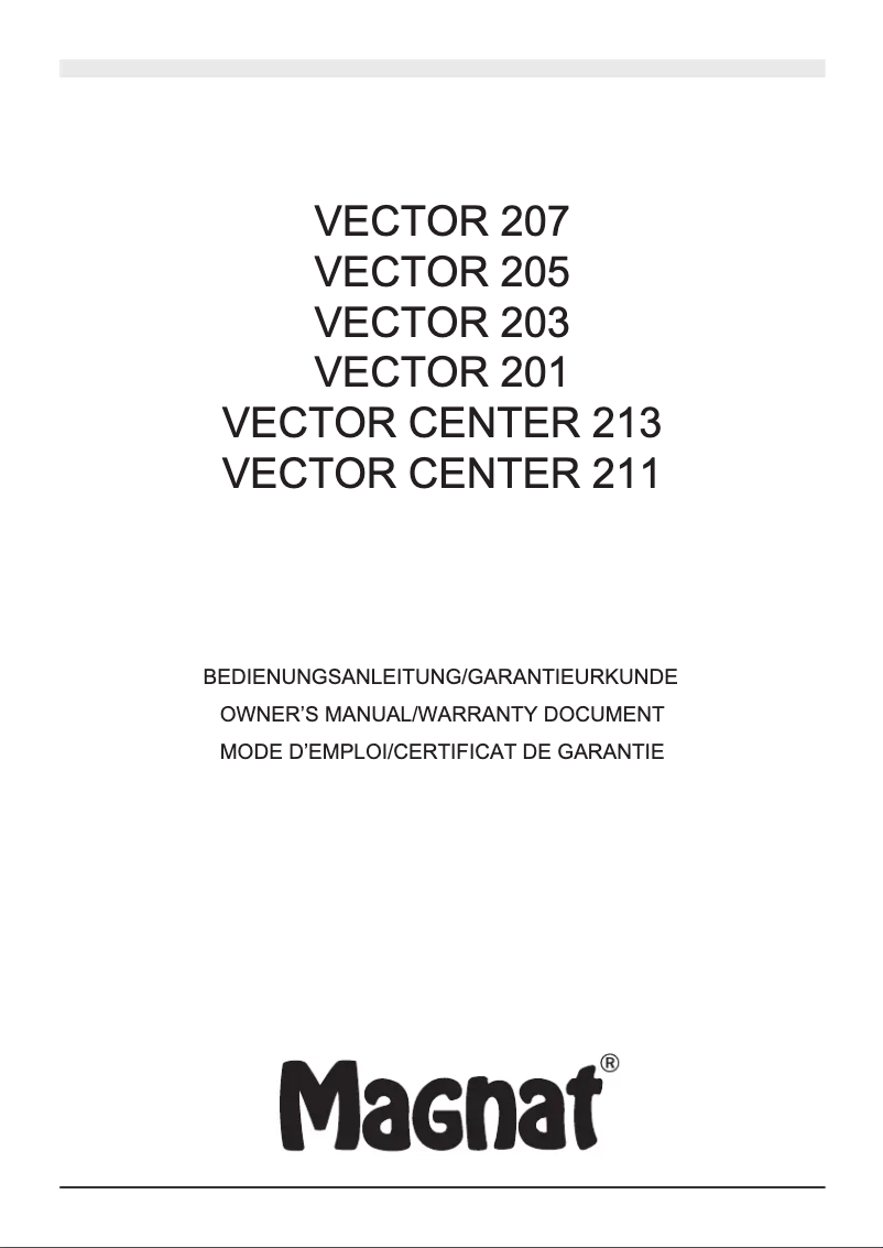 Imagen de la primera página del manual del dispositivo Vector 203
