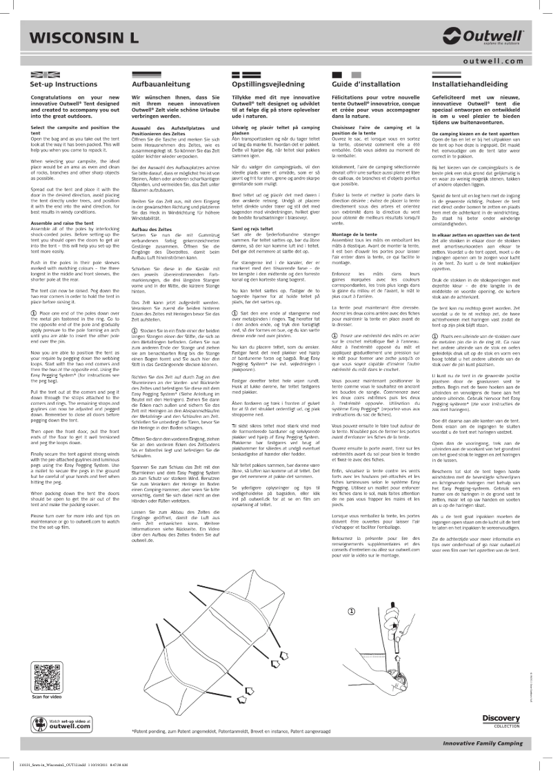 Imagen de la primera página del manual del dispositivo Discovery Wisconsin L