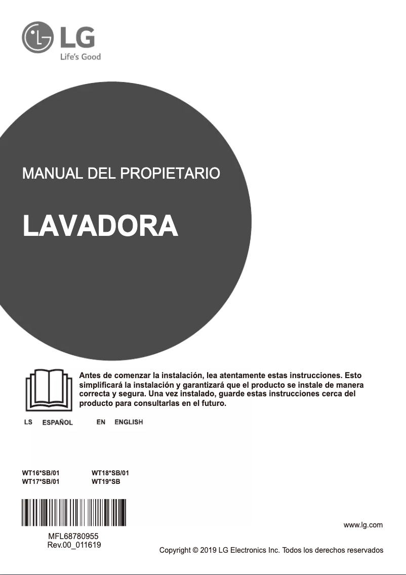 Imagen de la primera página del manual del dispositivo WT19DSB