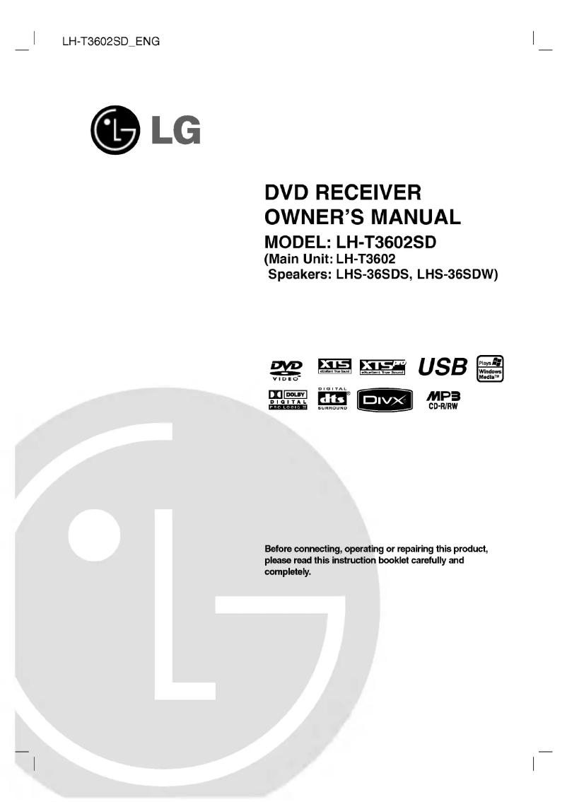 Página nº 1 - Manual de usuario LG LH-T3602SD