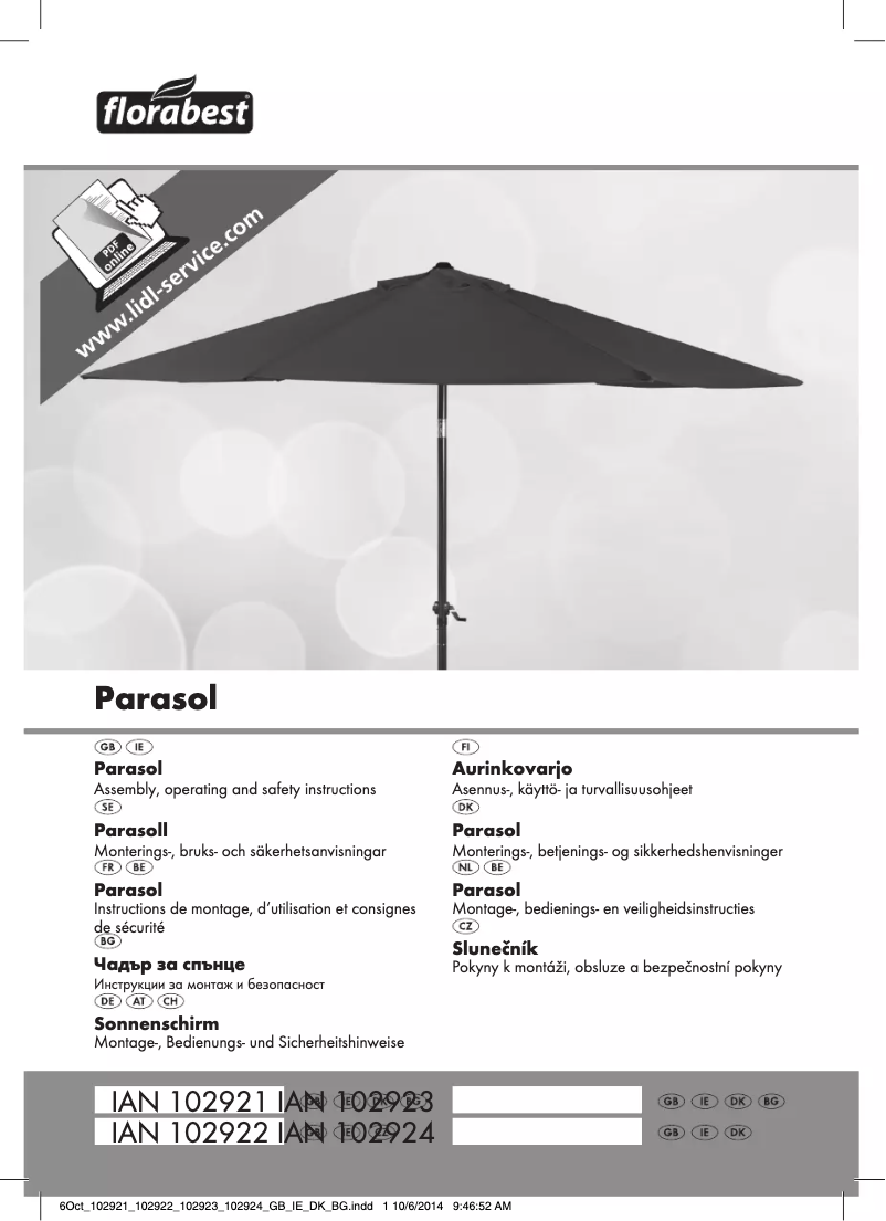 Página nº 1 - Manual de usuario Florabest IAN 102923