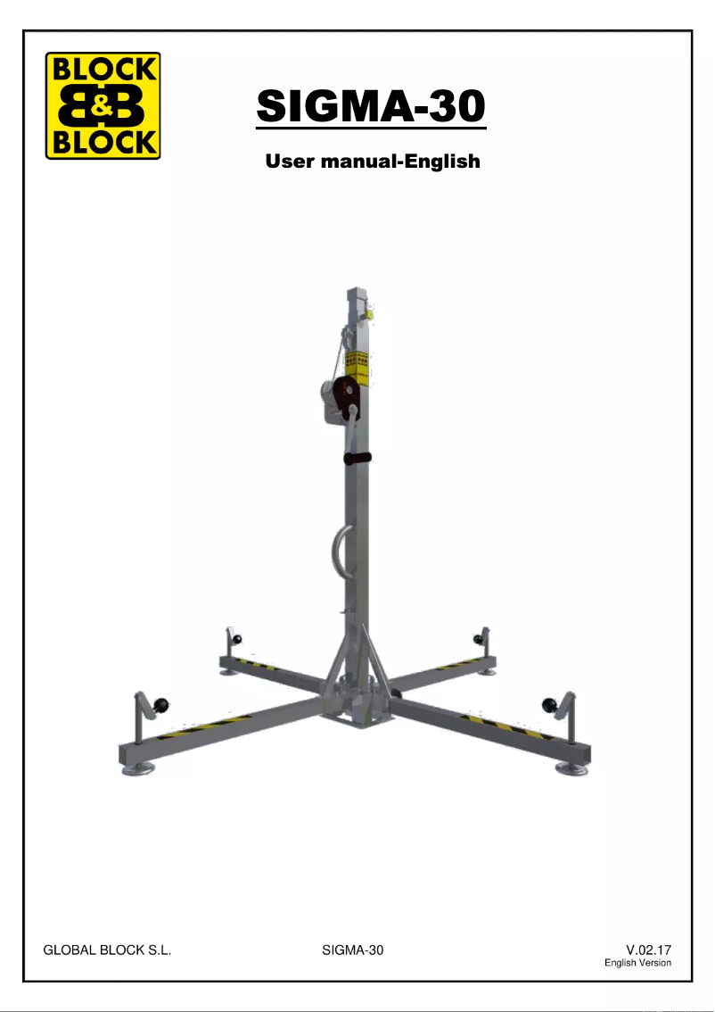 Página 1 del manual Manual de usuario Block & Block SIGMA-30