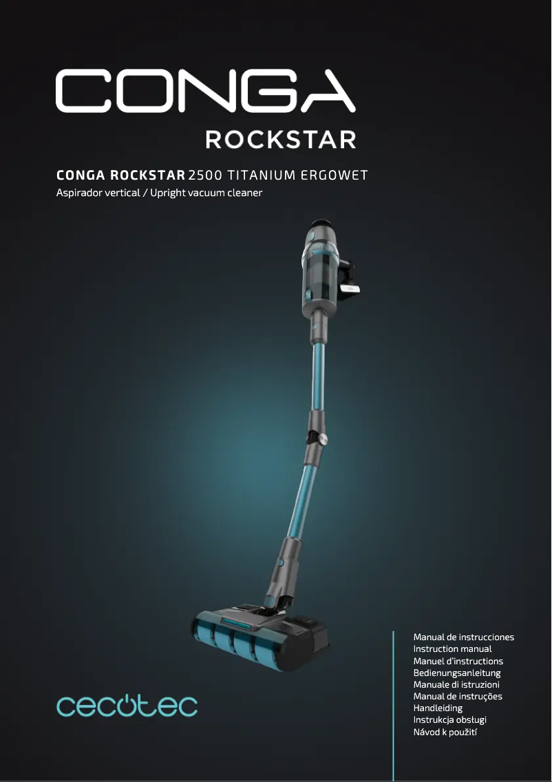 Página 1 del manual Manual de usuario Cecotec Conga Rockstar 2500 Titanium ErgoWet