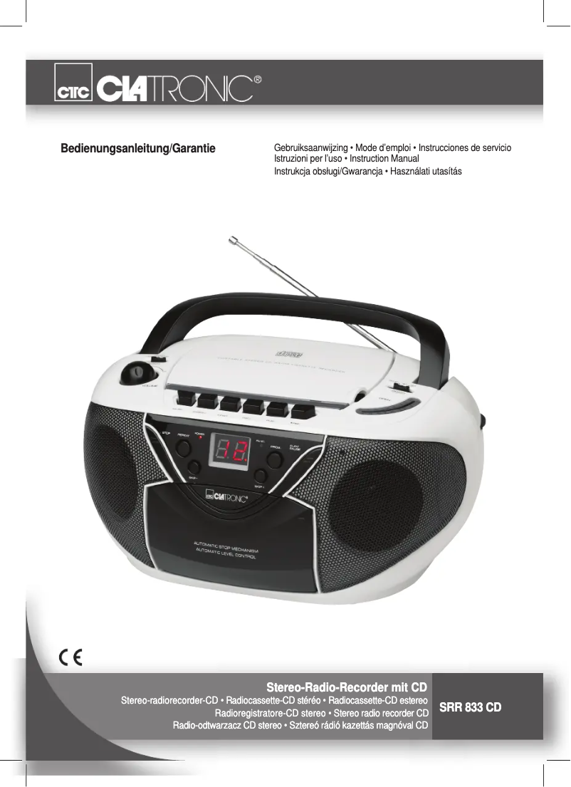 Página 1 del manual Manual de usuario Clatronic SRR 833