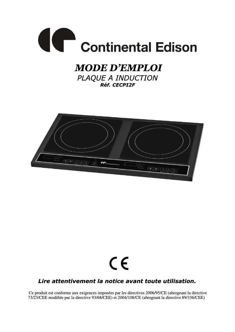 Imagen de la primera página del manual del dispositivo CECPI2F