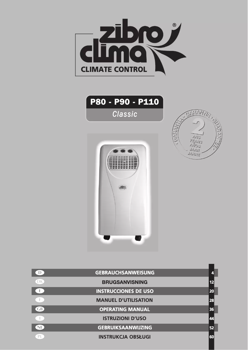Imagen de la primera página del manual del dispositivo P 90