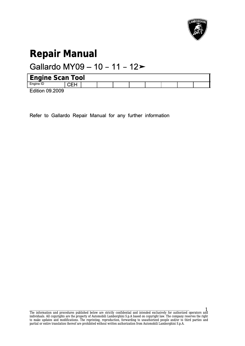 Imagen de la primera página del manual del dispositivo Gallardo (2012)