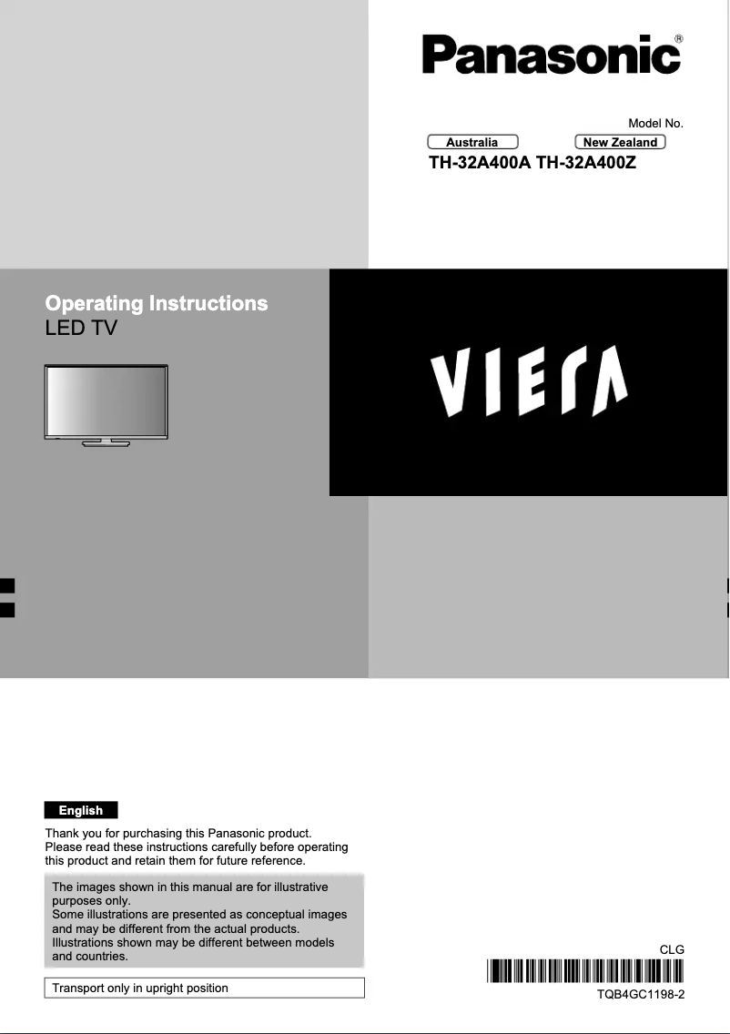 Imagen de la primera página del manual del dispositivo TH-32A400A