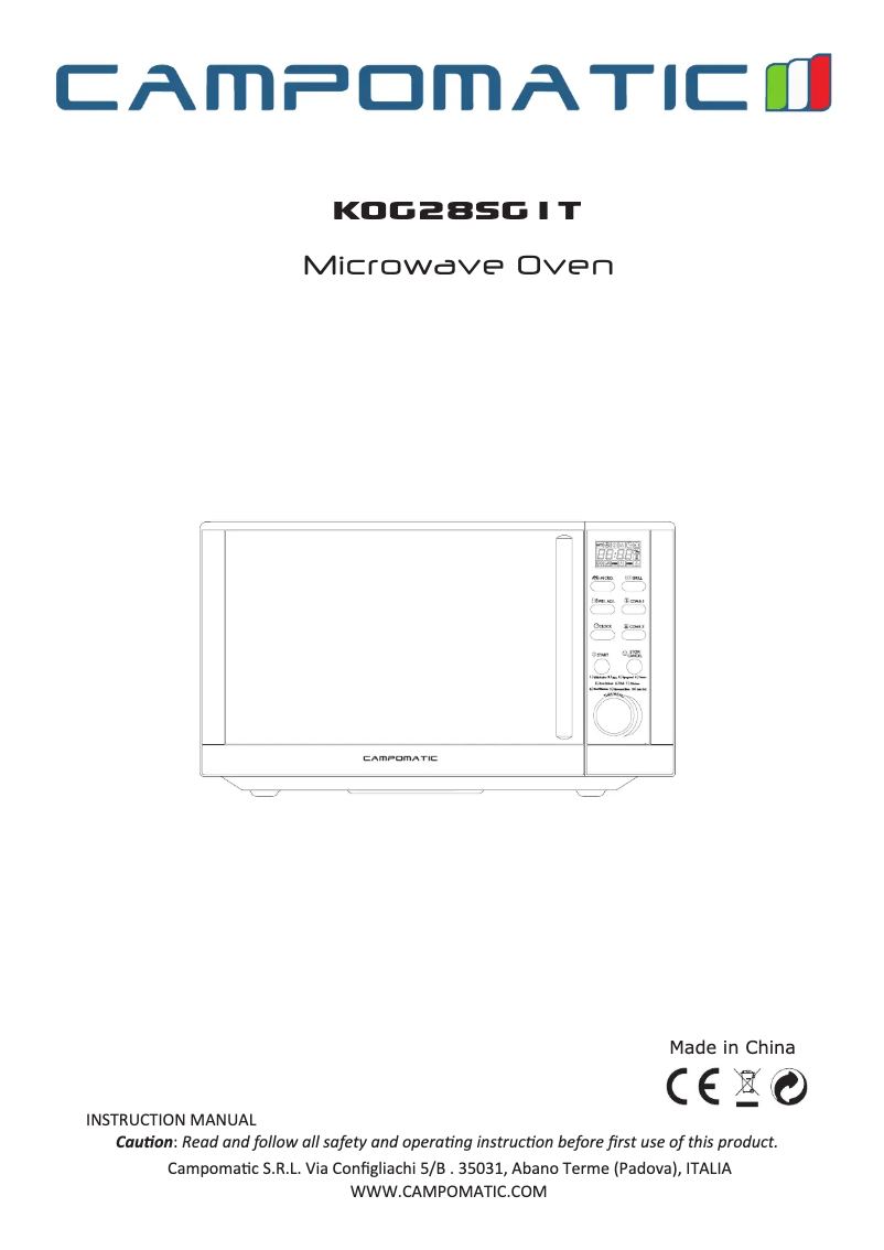 Imagen de la primera página del manual del dispositivo KOG28SGIT