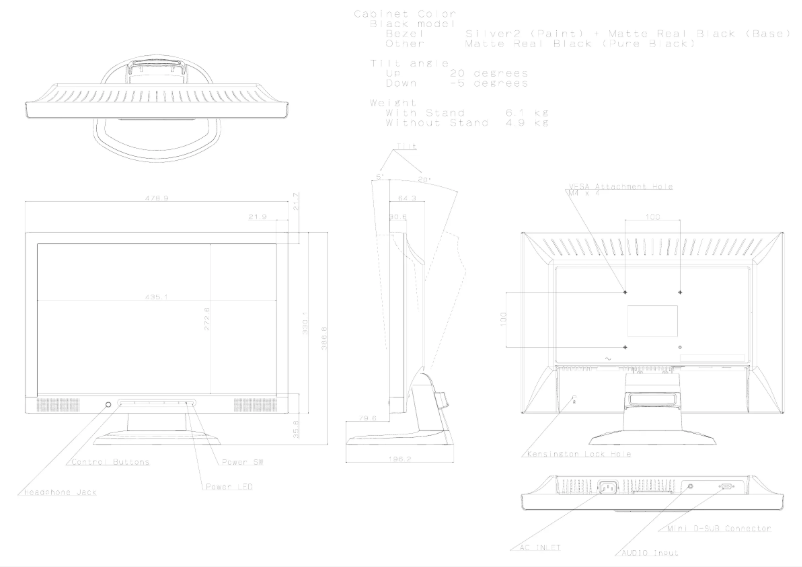 Imagen de la primera página del manual del dispositivo AccuSync LCD203WM