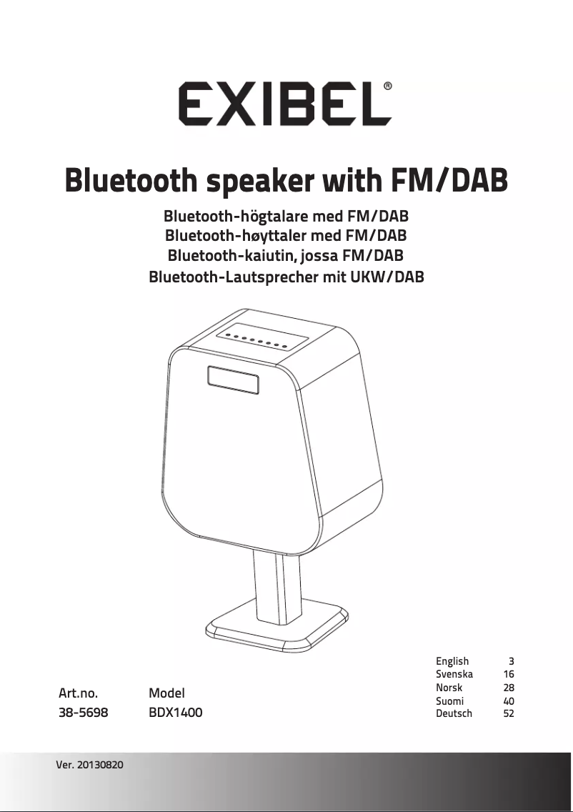 Página 1 del manual Manual de usuario Exibel BDX1400