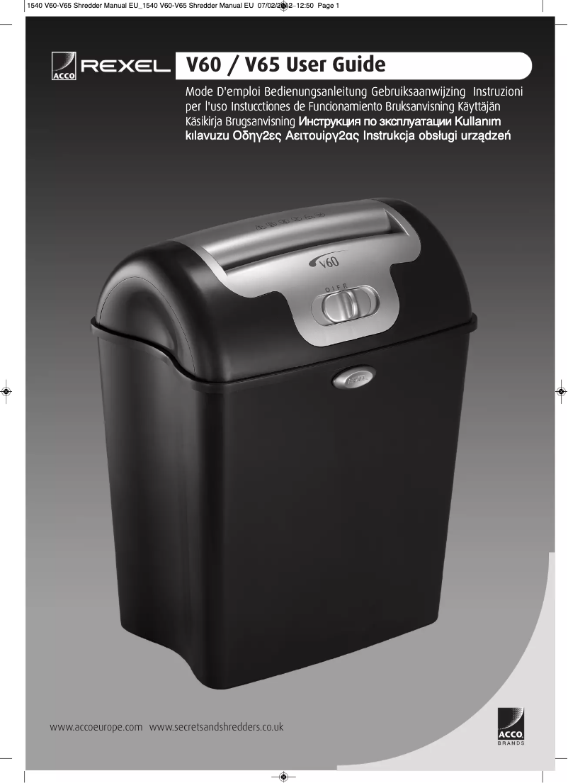 Imagen de la primera página del manual del dispositivo Promax V65WS