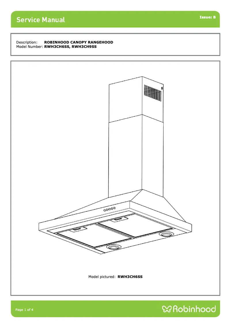Imagen de la primera página del manual del dispositivo RWH3CH6SS