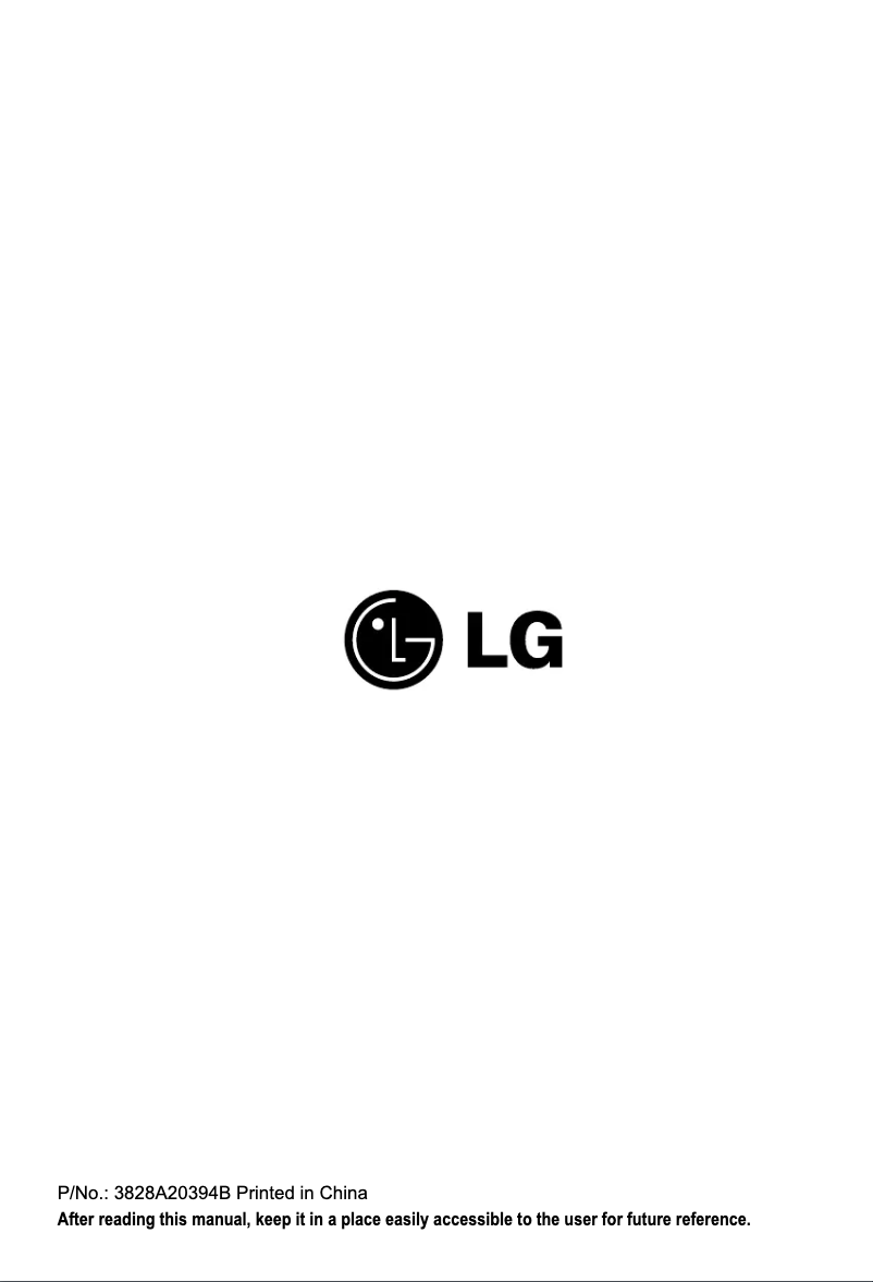 Página nº 1 - Manual de usuario LG AMNH186BTG0