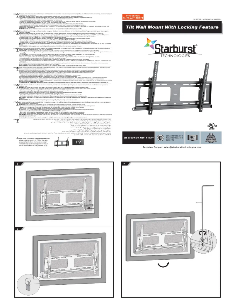 Imagen de la primera página del manual del dispositivo SB-3780WMT-ANTI THEFT