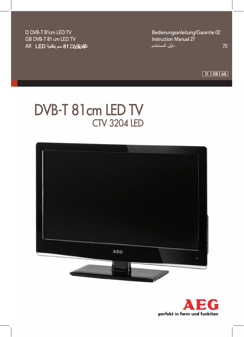 Imagen de la primera página del manual del dispositivo CTV 3204