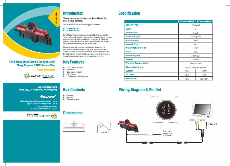 Página nº 1 - Manual de usuario EchoMaster PCAM-GM1