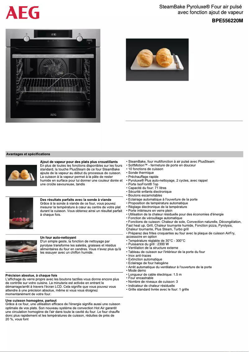 Imagen de la primera página del manual del dispositivo BPE556220M