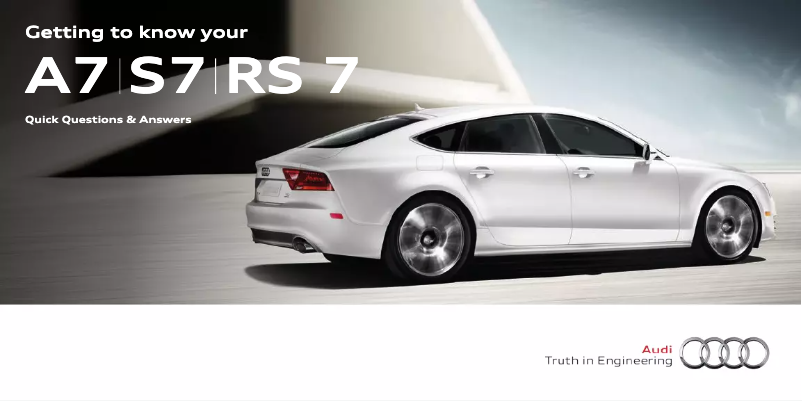 Página nº 1 - Manual de usuario Audi A7 (2014)