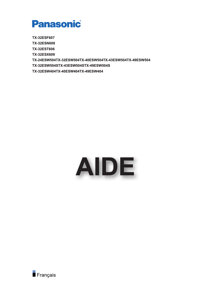 Página 1 del manual Manual de usuario Panasonic TX-49ESW504