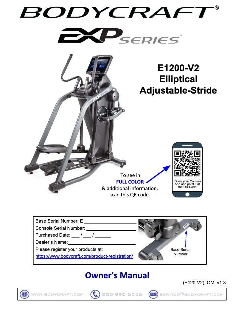 Página nº 1 - Manual de usuario BodyCraft E1200