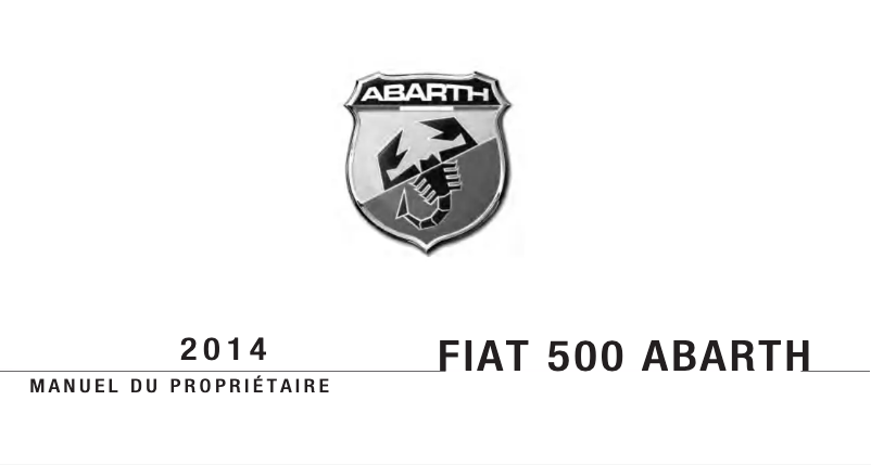 Imagen de la primera página del manual del dispositivo Abarth (2014)