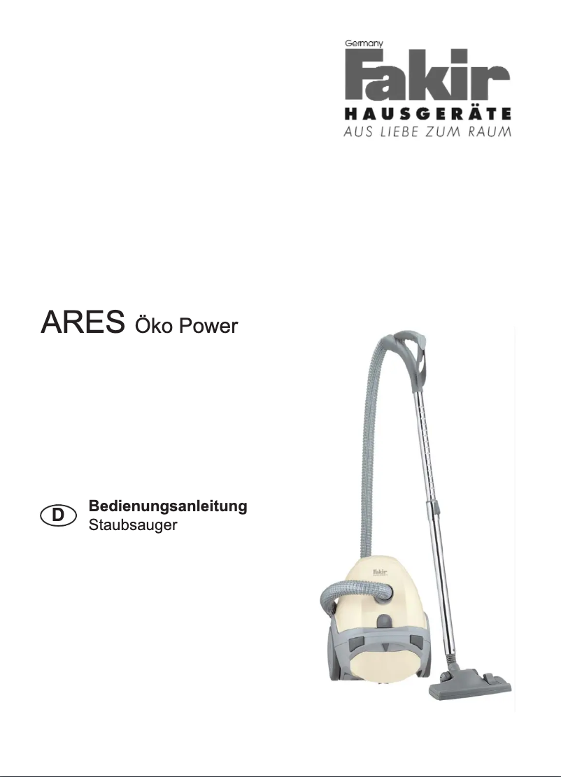 Página 1 del manual Manual de usuario Fakir Ares Oko Power