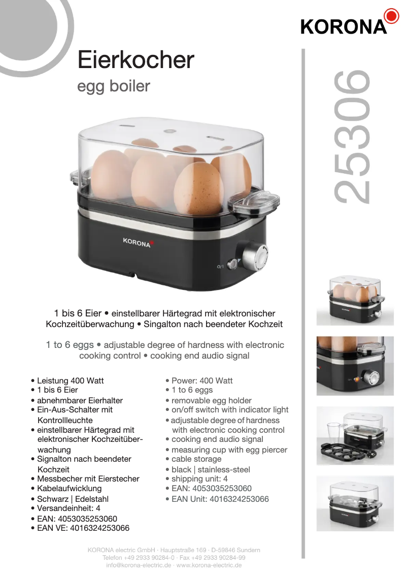 Página nº 1 - Ficha técnica Korona 25306