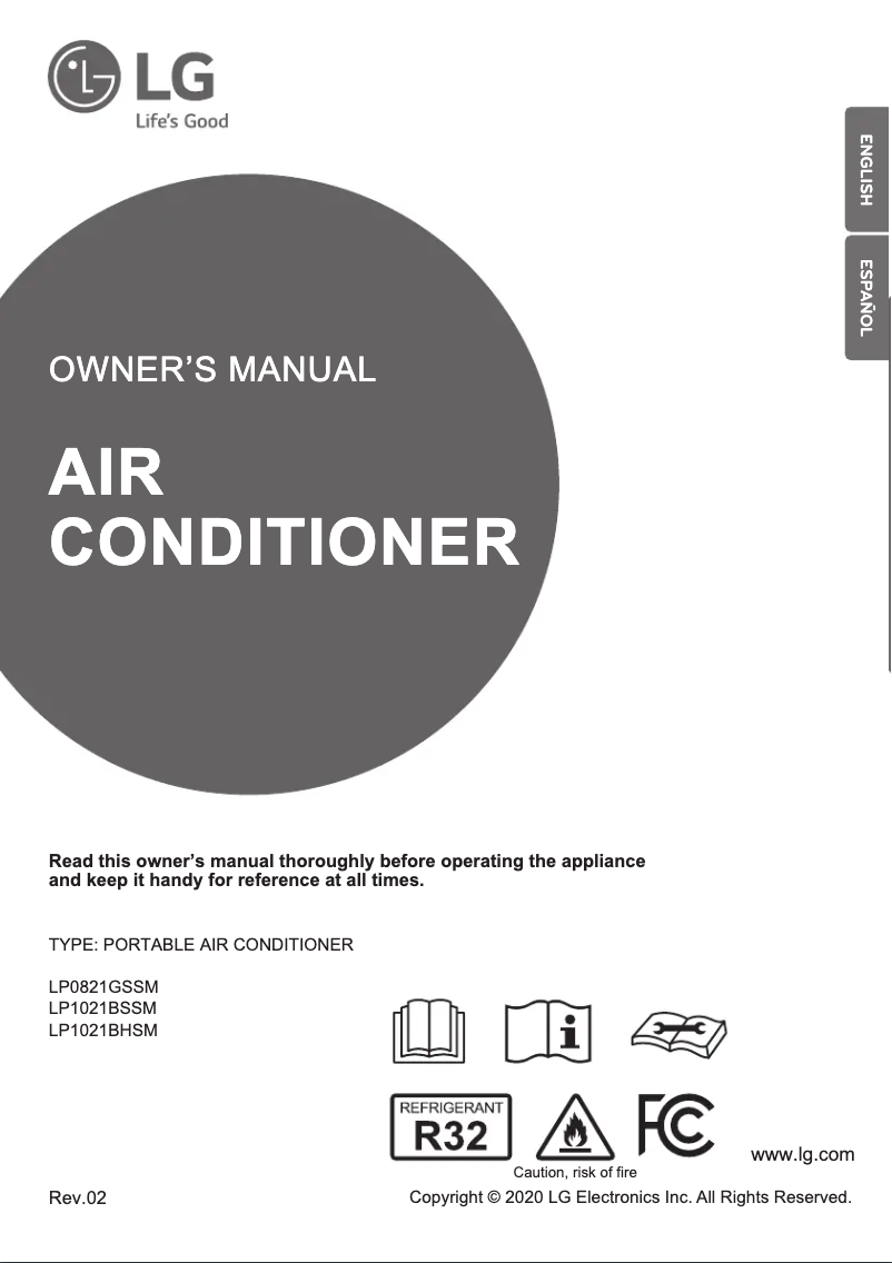 Imagen de la primera página del manual del dispositivo LP1021BSSM