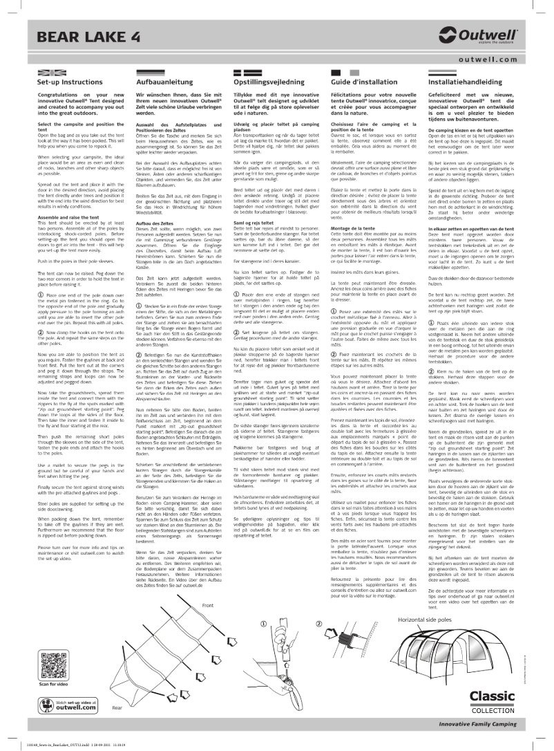 Imagen de la primera página del manual del dispositivo Classic Bear Lake 4