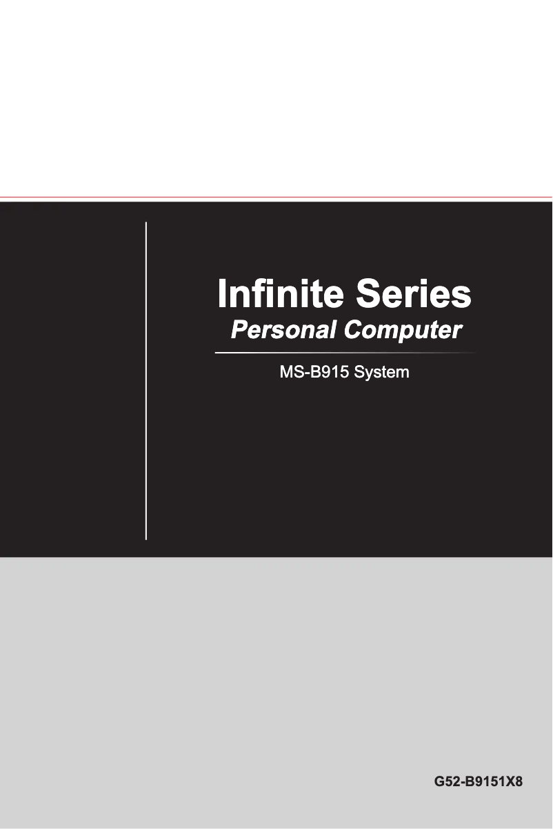 Página nº 1 - Manual de usuario MSI Infinite 9SI-818MYS