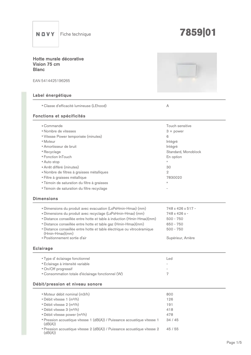 Imagen de la primera página del manual del dispositivo Vision 7859