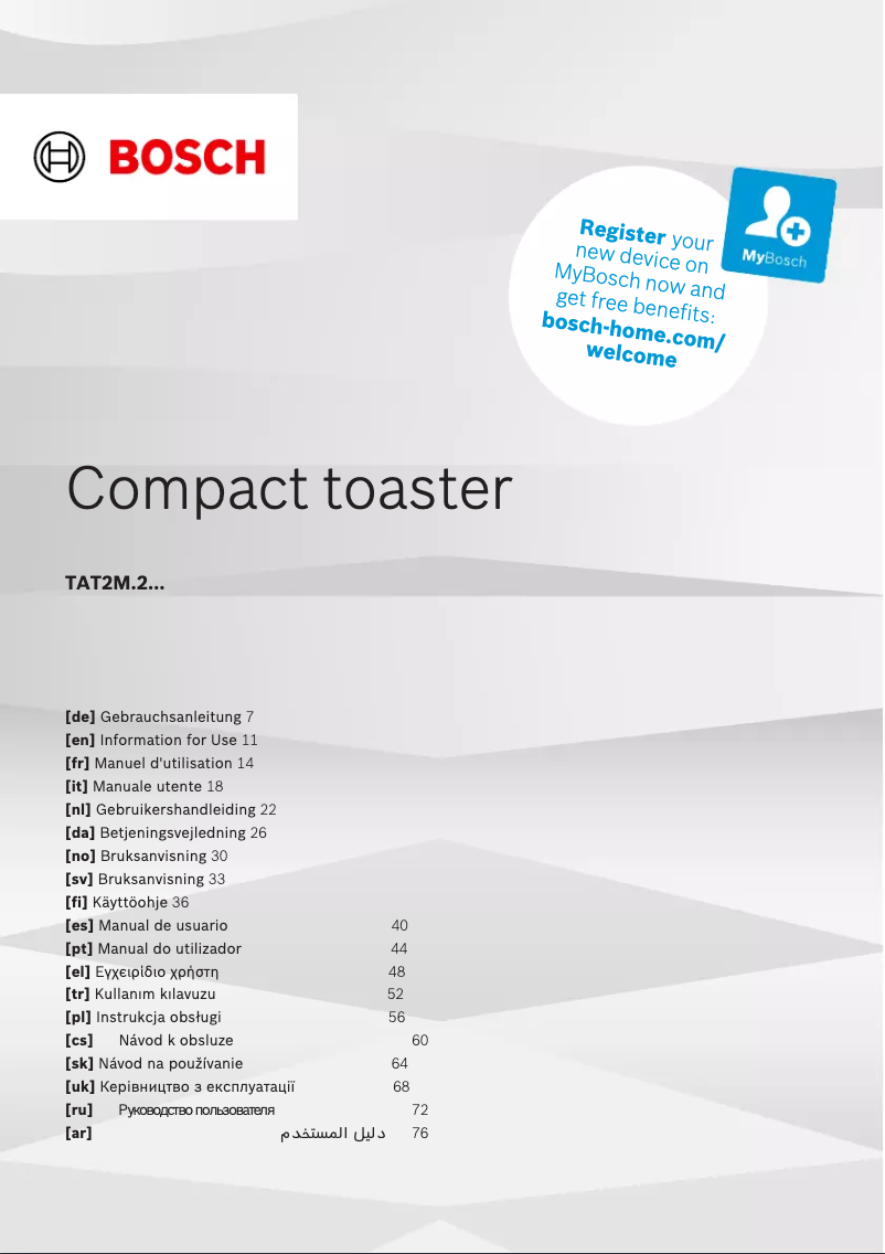 Imagen de la primera página del manual del dispositivo TAT2M123