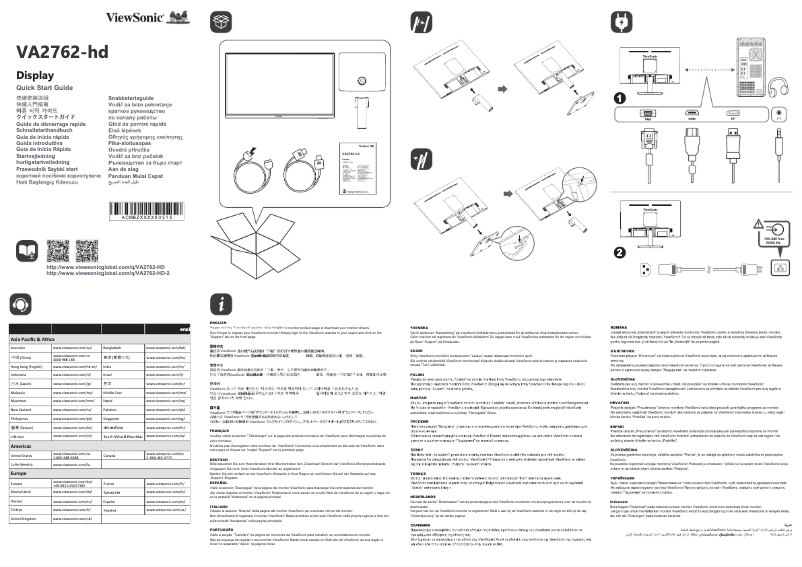 Imagen de la primera página del manual del dispositivo VA2762-HD-2