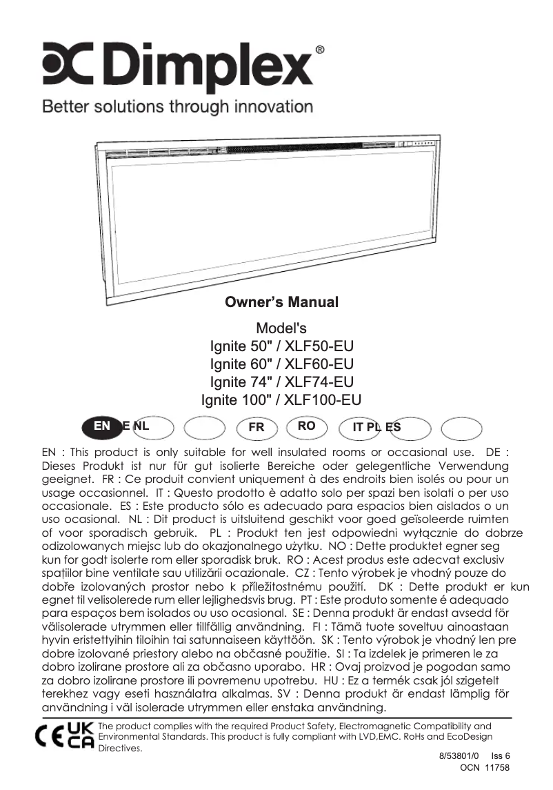 Página 1 del manual Manual de usuario Dimplex XLF100