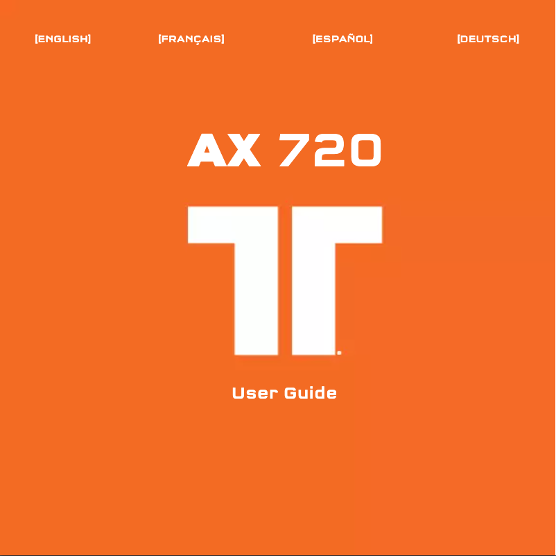 Imagen de la primera página del manual del dispositivo AX 720
