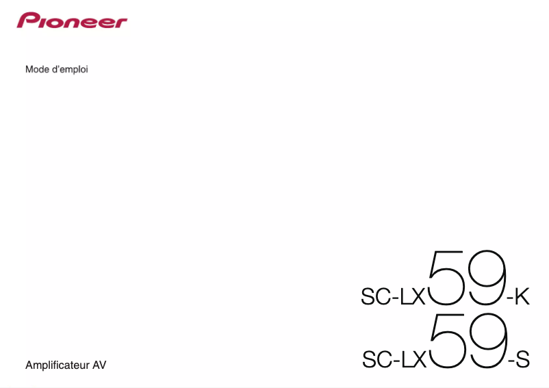 Página 1 del manual Manual de usuario Pioneer SC-LX59