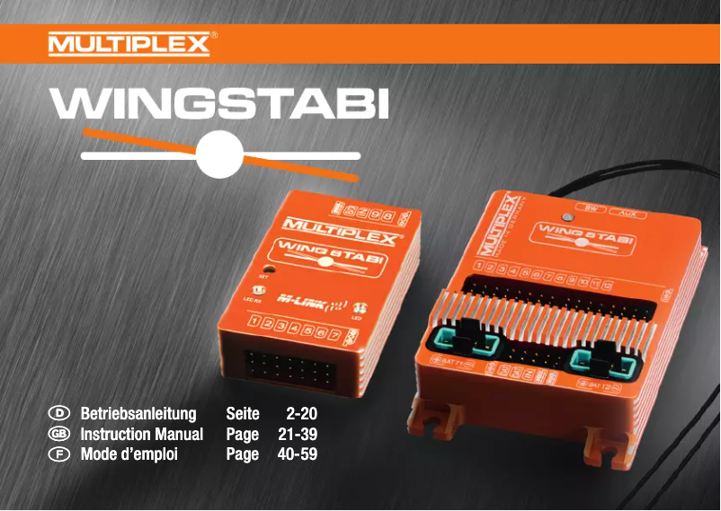 Imagen de la primera página del manual del dispositivo WINGSTABI RX-16-DR pro M-LINK