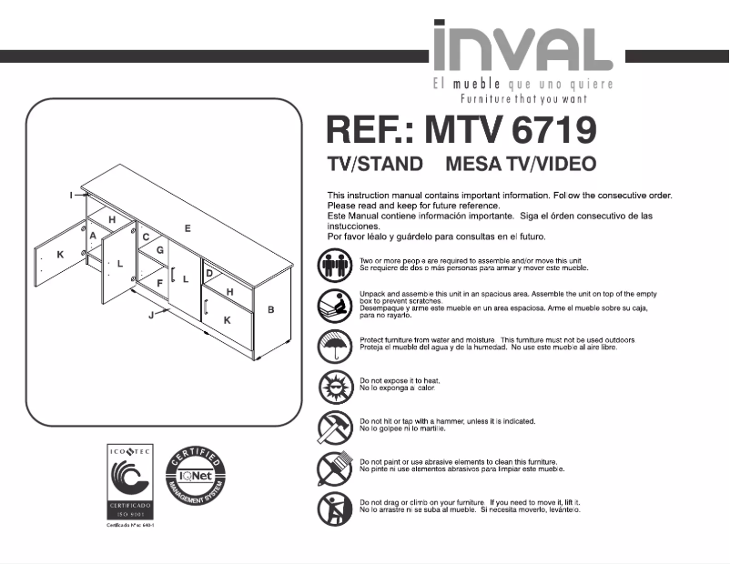 Imagen de la primera página del manual del dispositivo MTV-6719