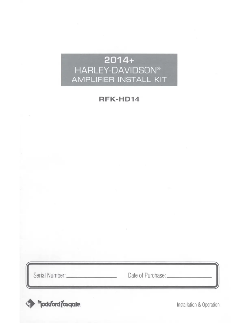 Página 1 del manual Manual de usuario Rockford Fosgate HD14RGSG-STAGE2