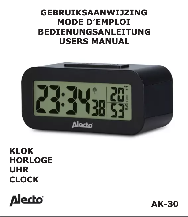 Página 1 del manual Manual de usuario Alecto AK-30