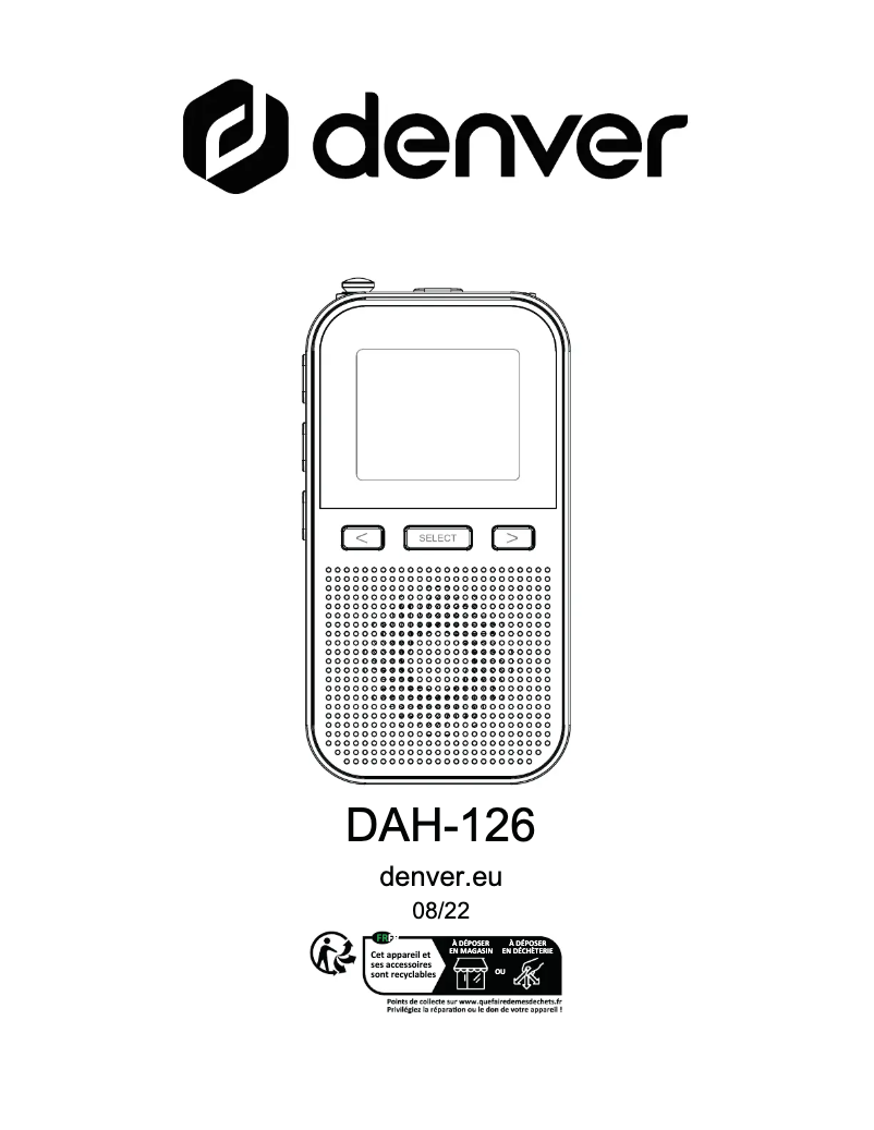 Imagen de la primera página del manual del dispositivo DAH-126