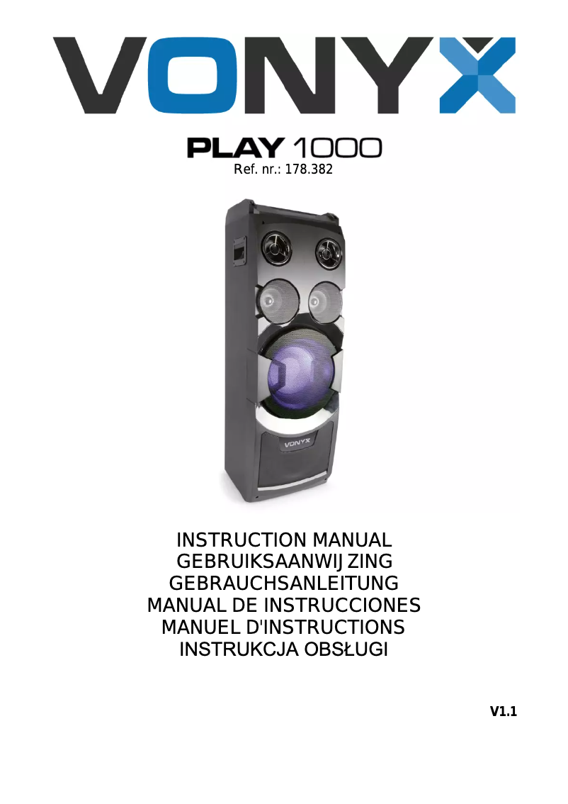 Imagen de la primera página del manual del dispositivo PLAY 1000