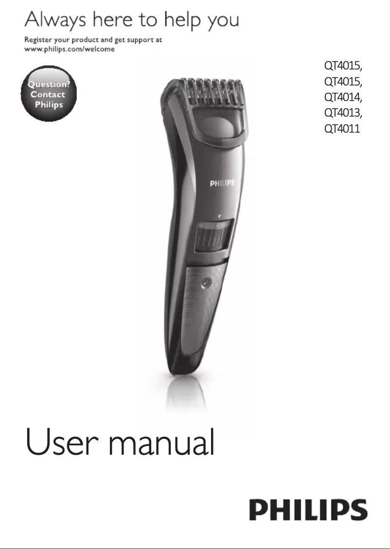 Página 1 del manual Manual de usuario Philips Series 3000 QT4015