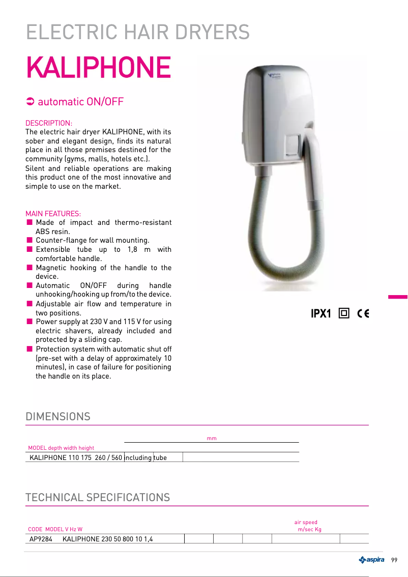 Imagen de la primera página del manual del dispositivo KALIPHONE